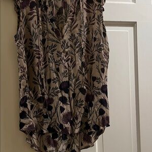 Next Sleeveless Floral Blouse - Purple and Black